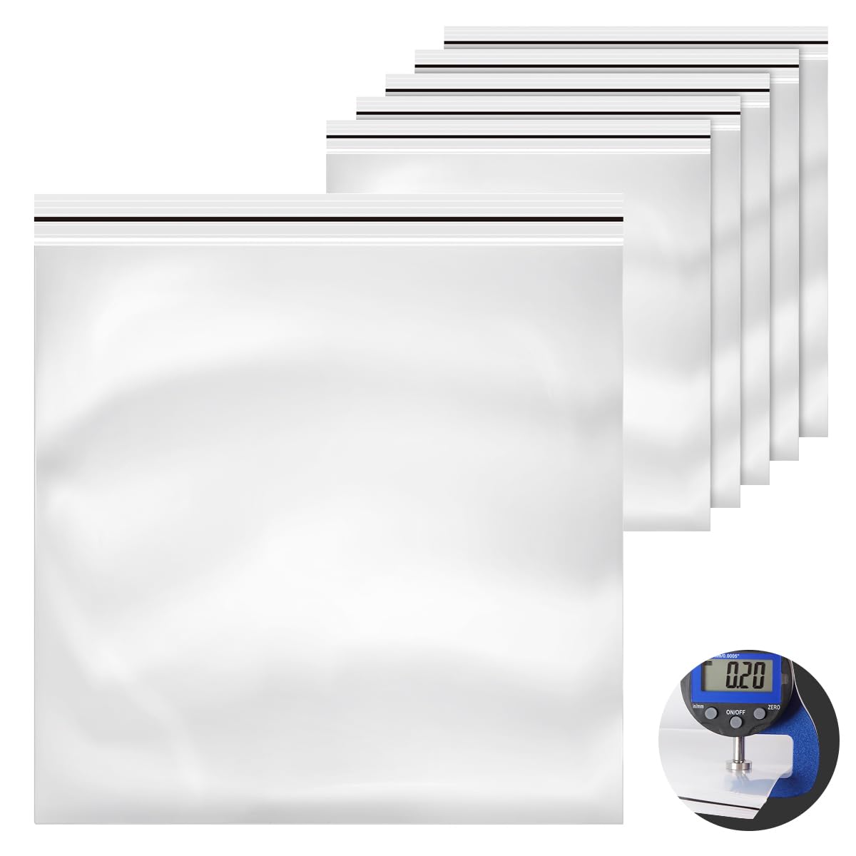 FOMGIIN Airport Security Liquids Bags, 6 Pack 20 x 20 cm Airline Approved Liquid