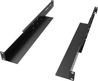 JINGCHENGMEI 1U Universal 4-Post Rack Mount Server Rack Rails 16.5-29.5" D | for Dell Compaq HP IBM APC - Adjustable Depth from 16.5" to 29.5" -110 lbs Capacity (16.5-29.5" Rails)