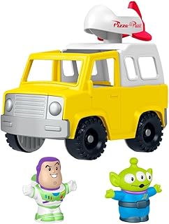 Fisher-Price Little People Disney Pixar Toy Story Pizza Planet Truck | Vehicle with Buzz Lightyear & Alien Figures, Movie-Inspired Pretend Play, Fine Motor Skills, Toddlers 18+ Months