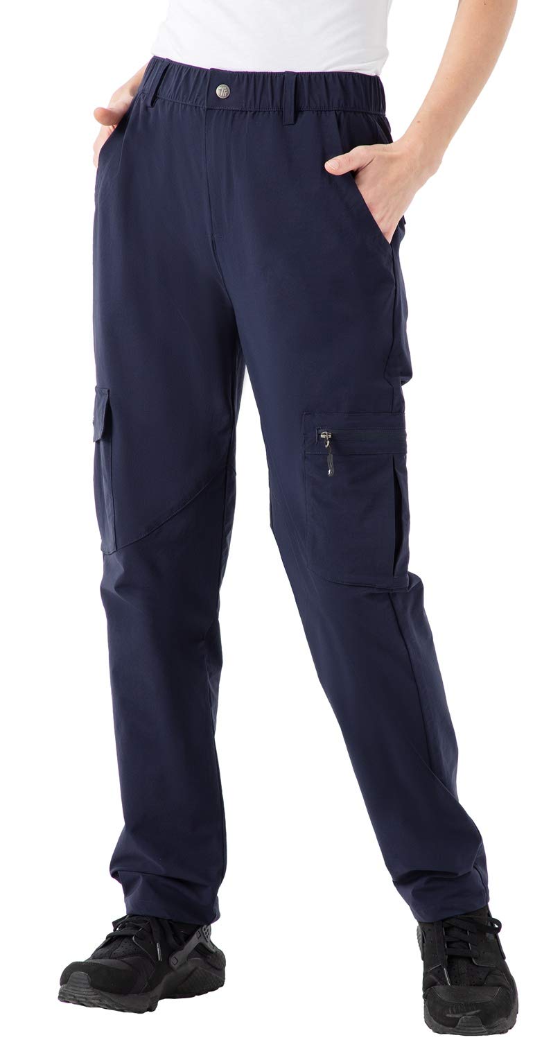 Rdruko Women's Hiking Cargo Pants Water-Resistant Quick Dry UPF 50+ Travel Campi