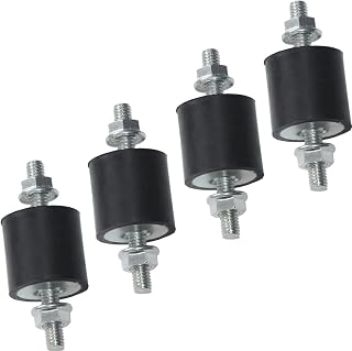 4pcs 25 x 25mm Rubber Mounts Rubber Vibration Isolator Mounts Shock Absorber with M6 x 19mm Studs Vibration Isolators