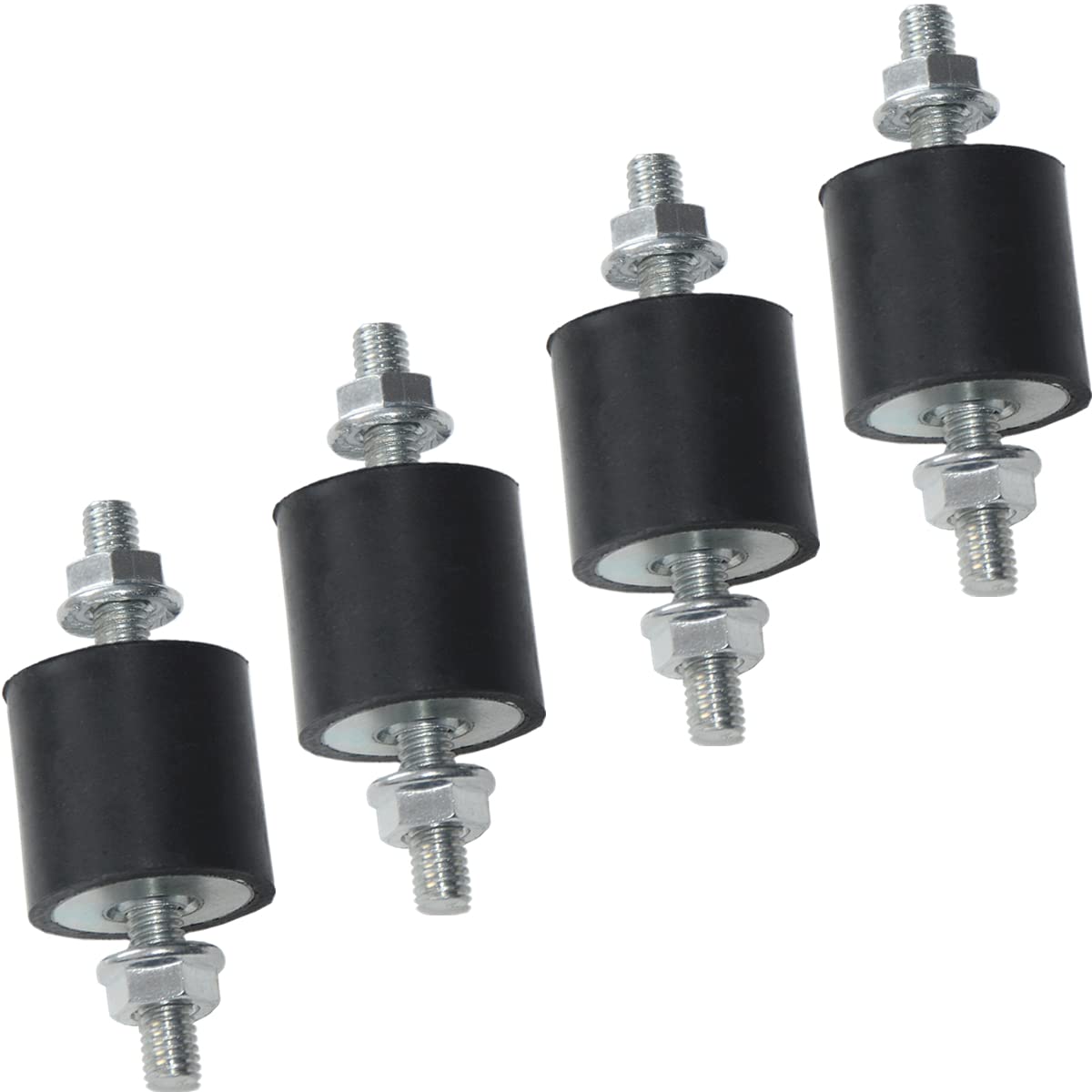 4pcs 25 x 25mm Rubber Mounts Rubber Vibration Isolator Mounts Shock Absorber wit