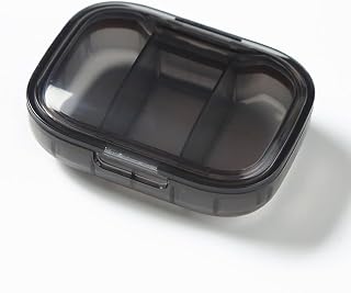 Portable Pill Organizer with 3 Compartments - Compact Travel Medicine Storage Box for Daily Medicine