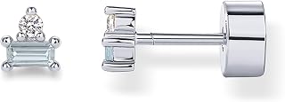 PAVOI 14K Gold Plated Dainty Birthstone Flatback Stud Earrings for Women