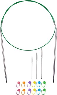 Circular Knitting Needles 32inches/80cm,Size US 4.0(3.5mm) Stainless Steel Round Knitting Needles for Handmade Knitting DIY