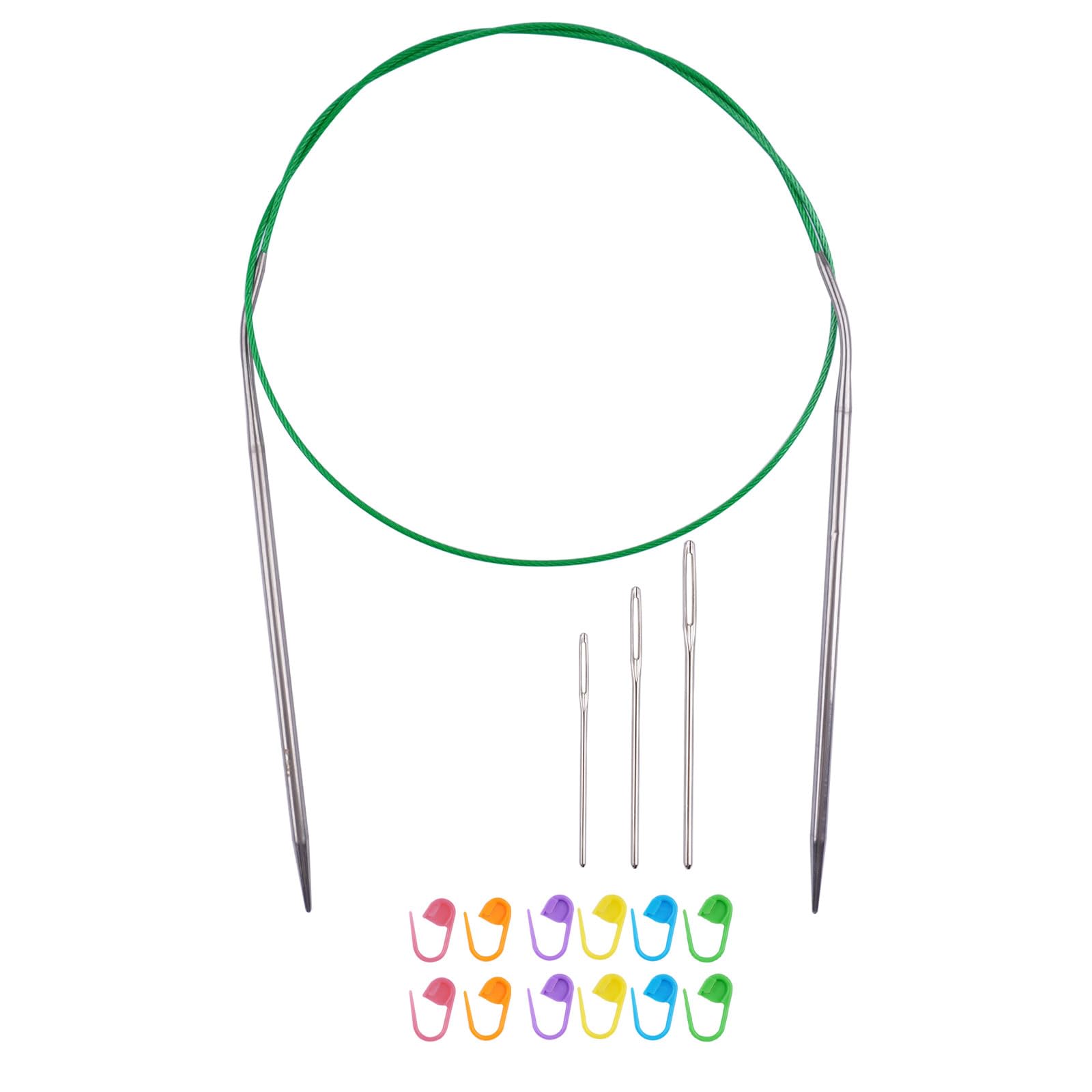 Circular Knitting Needles 32inches/80cm,Size US 4.0(3.5mm) Stainless Steel Round
