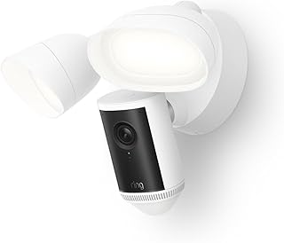 Ring Floodlight Cam 4K Pro (newest model), Wired, Retinal 4K with wide-angle video, 10x Enhanced Zoom, and 2000 Lumen Floodlights, White