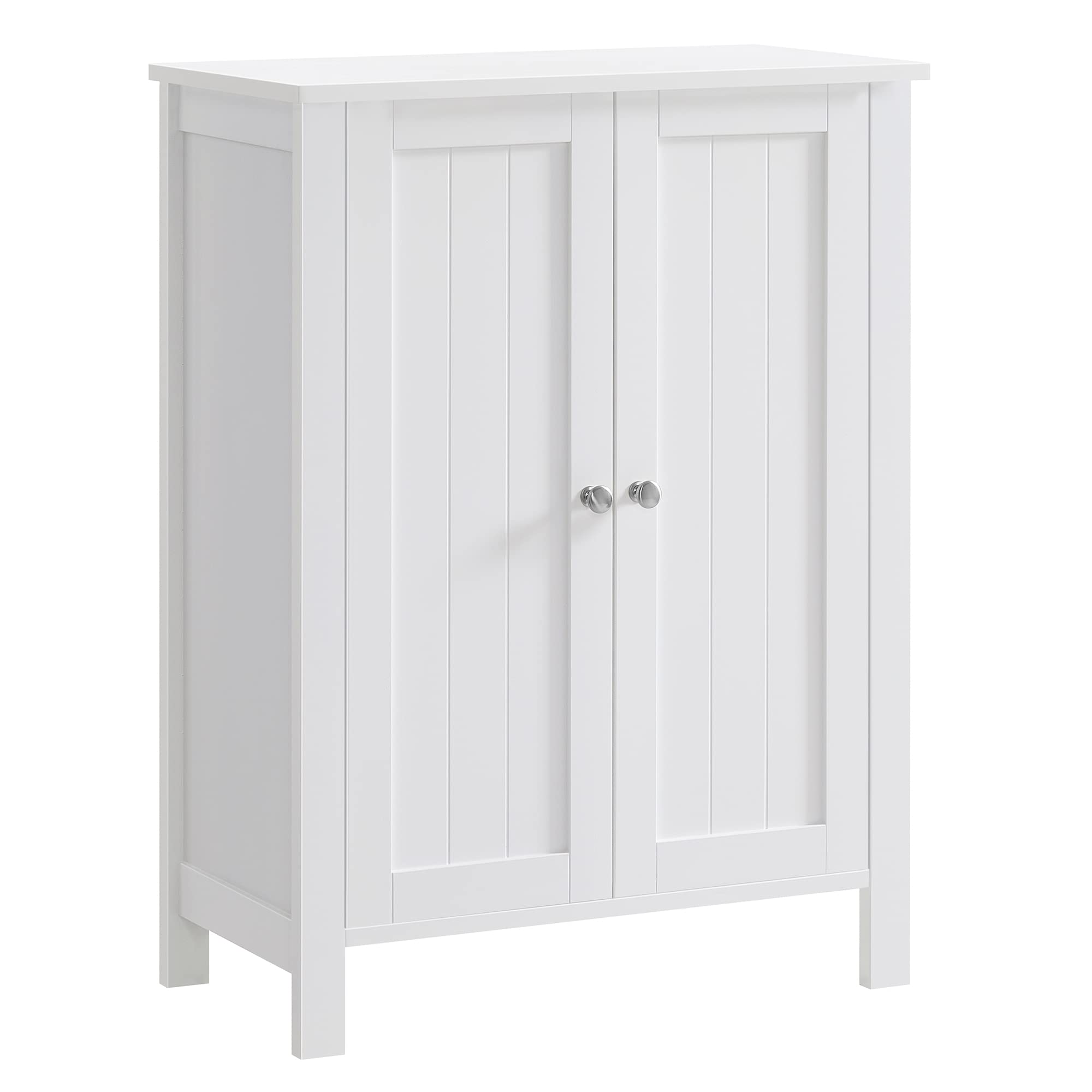 VASAGLE Bathroom Floor Storage Cabinet, Storage Unit with 2 Adjustable Shelves, 