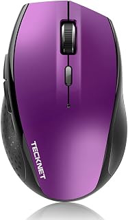 TECKNET Bluetooth Mouse, Wireless Silent, 2-Year Battery Life, Purple