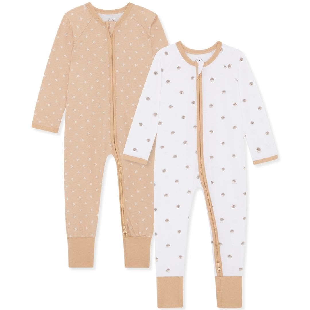 Bramble & Bear Set of 2 Boys and Girls Sleepsuits - Organic Cotton, Super Soft S