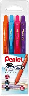 Pentel Energel X Ballpoint Pen, Multicoloured, 0.8 mm, 4 Pieces
