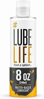 Lube Life Water-Based Personal Lubricant, Lube for Men, Women and Couples, Non-Staining, 8 Fl Oz (240 mL)