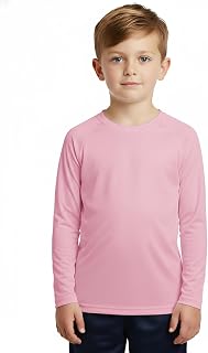 DEVOROPA Boys UPF 50+ Rash Guard Swim Shirt Long Sleeve Quick Dry Lightweight Kids Surf Swimsuit