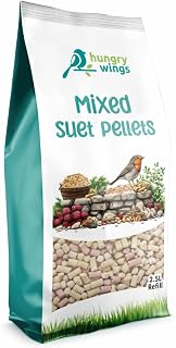 Hungry Wings Wild Bird Food 2.5L Refill Bag (Mixed Suet Pellets)