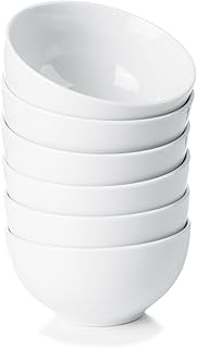 WishDeco Small Bowls Set of 6, Ceramic Dessert Bowls 300ml
