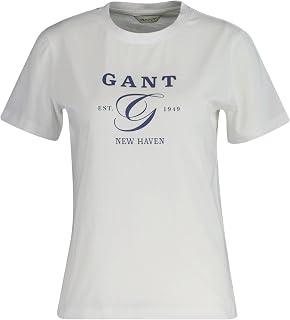GANT Reg Graphic SS Women's T-Shirt, White, XXL