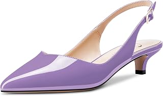 Castamere Women's Stockings Kitten Heel Heel Pointed Toe Sandals Slip-On Slingback Pumps Wedding Party Dress 3.5 CM Heels