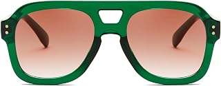 FEISEDY Aviator Sunglasses For Women Men Square Chunky Trendy Eyewear B2846