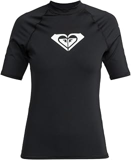 Roxy Fitted Rashguard - UPF 50+, Compression Fit, Surf, Hiking, Yoga, Quick-Dry Swim Shirt Women's Rash Guard T-Shirt (Pack of 1)