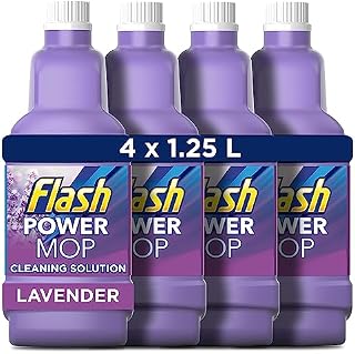Flash Power Spray Mop Floor Cleaner Liquid Lavender 4x1.25L