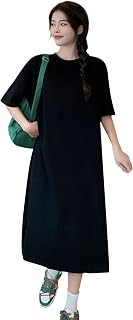 [MOWO] Women's Dress, Spring and Summer, Lightweight, Comfortable, Slim, Relaxed, Feminine Charm, Loose T-Shirt Dress, Casual, Slimming Dress, 8 Colors, Body Shape Coverage, Stylish, Simple