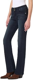 WallFlower Women's Straight Instastretch Legendary Classic Jeans with Boot Cut