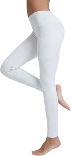 COOLOMG Women Leggings Breast Cancer Awareness Yoga Pants Pink Ribbon Tights with Side Pockets