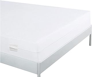 Bedecor Elastic Mattress Cover with Zip, Hypoallergenic, Silent, Cotton Waterproof Mattress Protector 200 x 200 x 16 cm