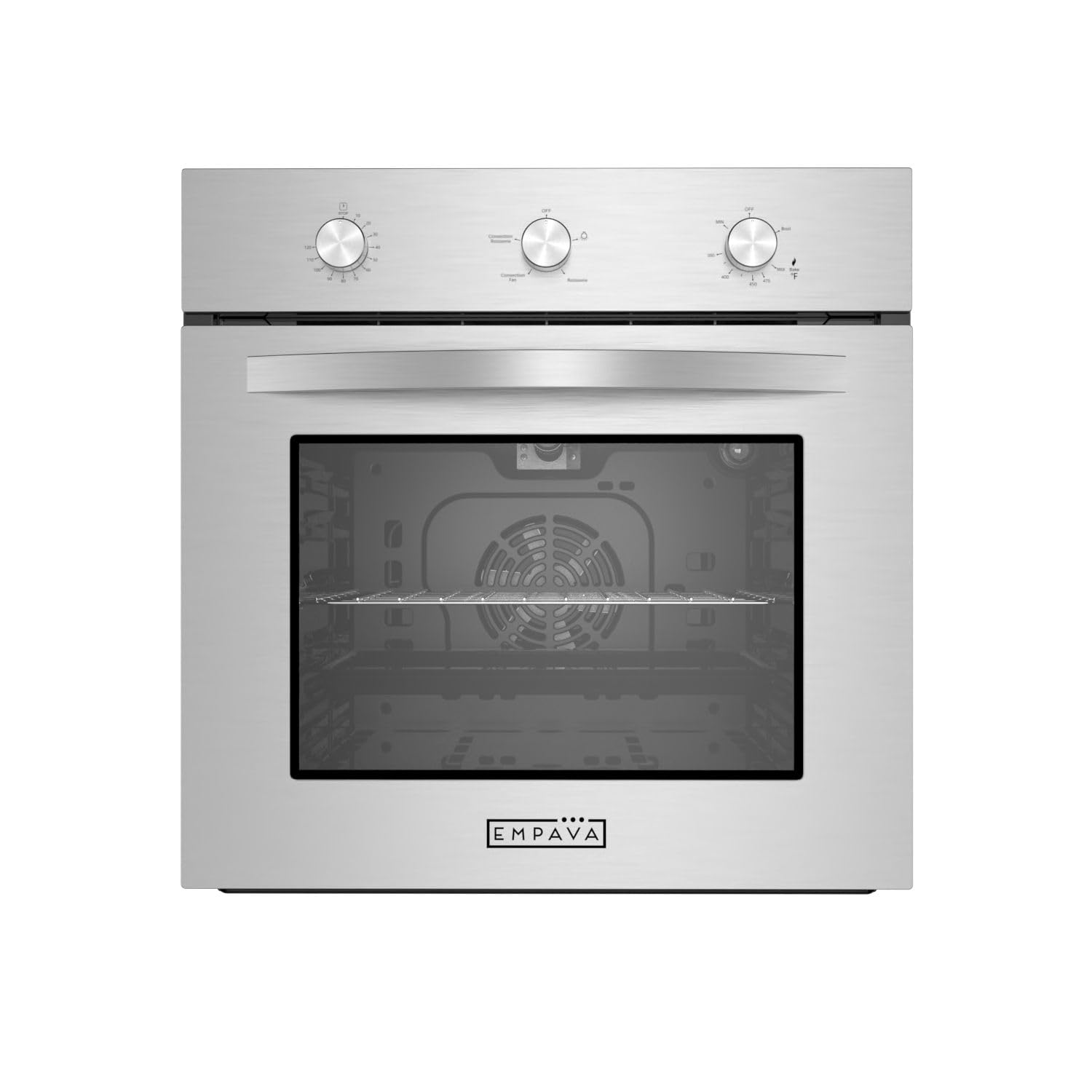 Empava Single Liquid Propane Gas Wall Oven 24 in. 2.3 cu. Ft. | Bake Broil Rotis