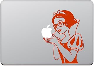 Kind Store MacBook Air/Pro 11/13" Macbook Sticker Sticker Sticker Snow White Geek Glasses 13" Red M186-13-R