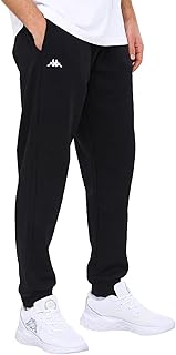 Kappa I Fleece Men's Jogging Bottoms for Sports and Leisure and Fitness I Waist with Drawstring | Grey Black and Sizes S, M, L, XL, XXL and XXXL