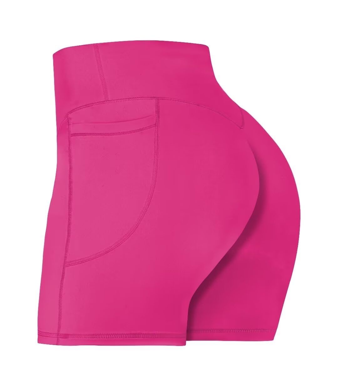 Sunzel Women's Front Seamless Biker Shorts with Pockets, Tummy Control Yoga Gym 