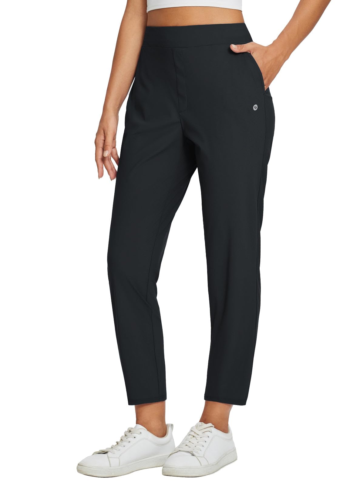 baleaf Women's Travel Pants Lightweight Stretch with Zip Pockets | Petite Fit Av