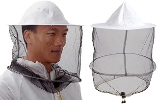 2/6 PCS Round Beekeeping Beekeepers Hat with Veil Net Netting/Mosquito Netting Cap with Mesh