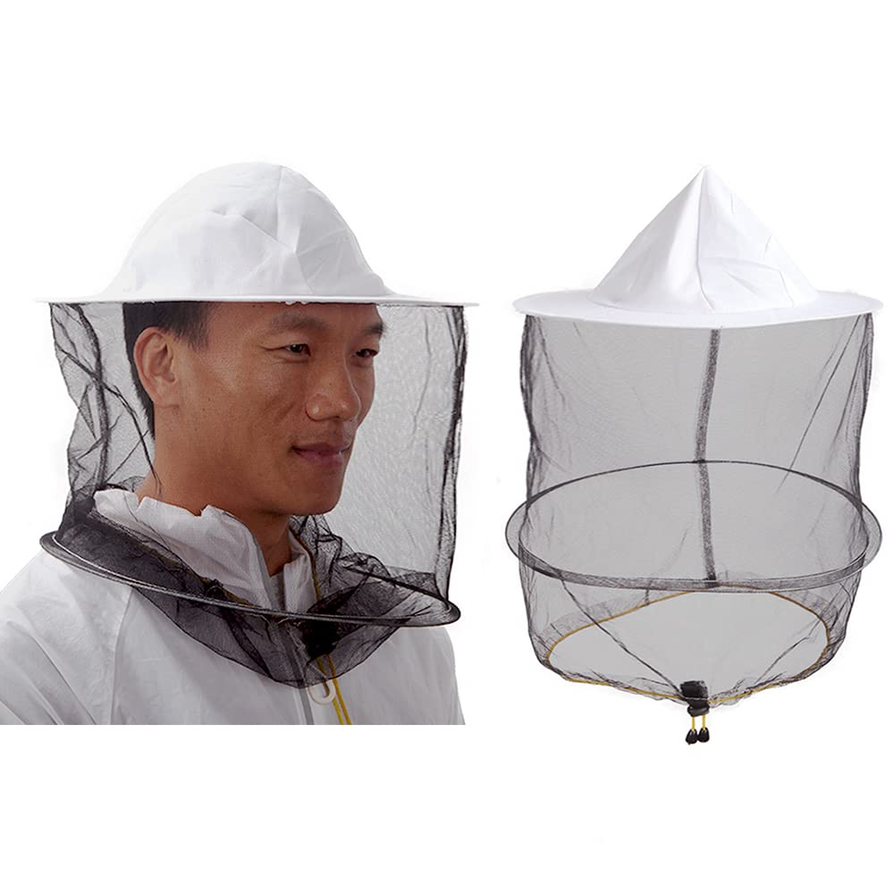 2/6 PCS Round Beekeeping Beekeepers Hat with Veil Net Netting/Mosquito Netting C