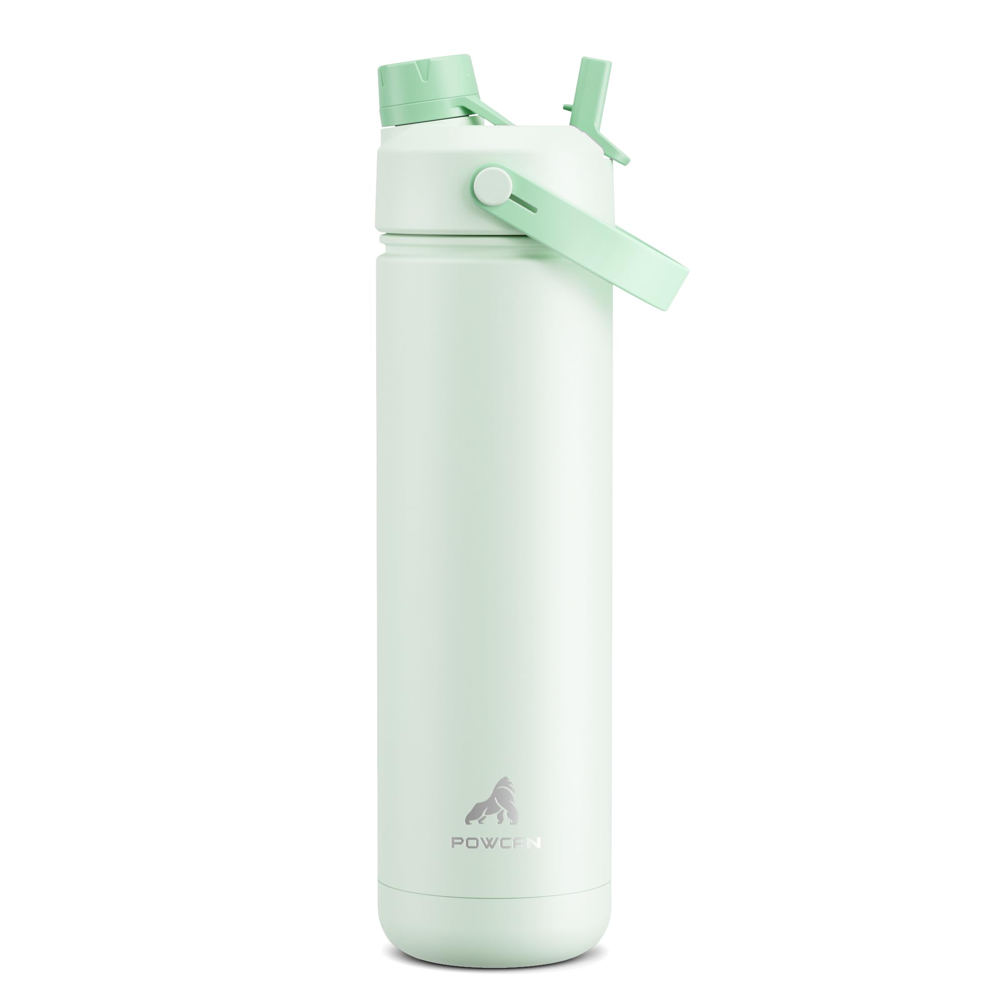 POWCAN 26 oz Insulated Water Bottle with 2-in-1 Straw and Spout Lid, Keep Cold 2