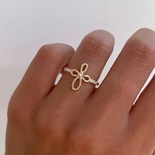 1 x Simple Cross Design Geometric Ring Exquisite women's fine jewelry for women. Decorate daily life, dating, prom party and early fashion trends, Copper, No Gemstone