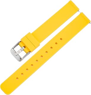Rihahisy Silicone Watch Straps for Men, 12mm, 14mm, 16mm, 17mm, 18mm, 19mm, 20mm, 21mm, 22mm, 24mm, 26mm, Quick Release Replacement Bands with Stainless Steel Buckle, Soft