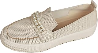 Women's Flat Loafers Slip On Lightweight Casual Round Toe Work Business Low Heel Shoes Non Slip