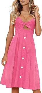 FANCYINN Dresses Women Summer Casual Party Midi Leg Bandage Floral Dresses Women, Navy Floral Print
