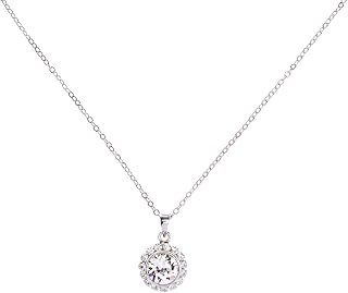 Ted Baker London Sela Crystal Chain Pendant Necklace for Women (Silver/Crystal)