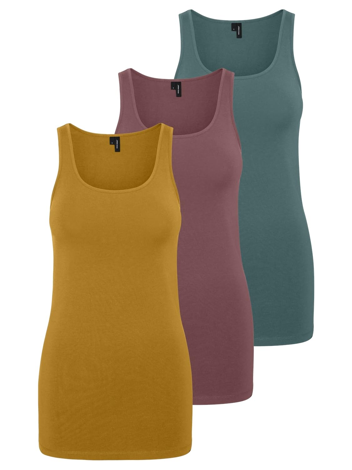 Vero Moda Vmmaxi My Soft Women's Long Tank Top, Pack of 2