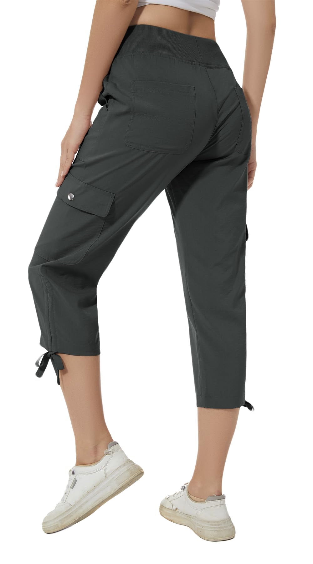 Huayuzh womens cargo cropped pants 3/4 pants summer cargo pants lightweight brea