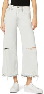 Hudson Women's Jodie High Rise, Loose, Wide Leg Crop Jeans