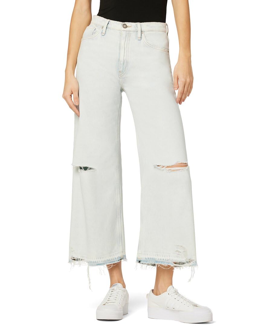 Hudson Women's Jodie High Rise, Loose, Wide Leg Crop Jeans