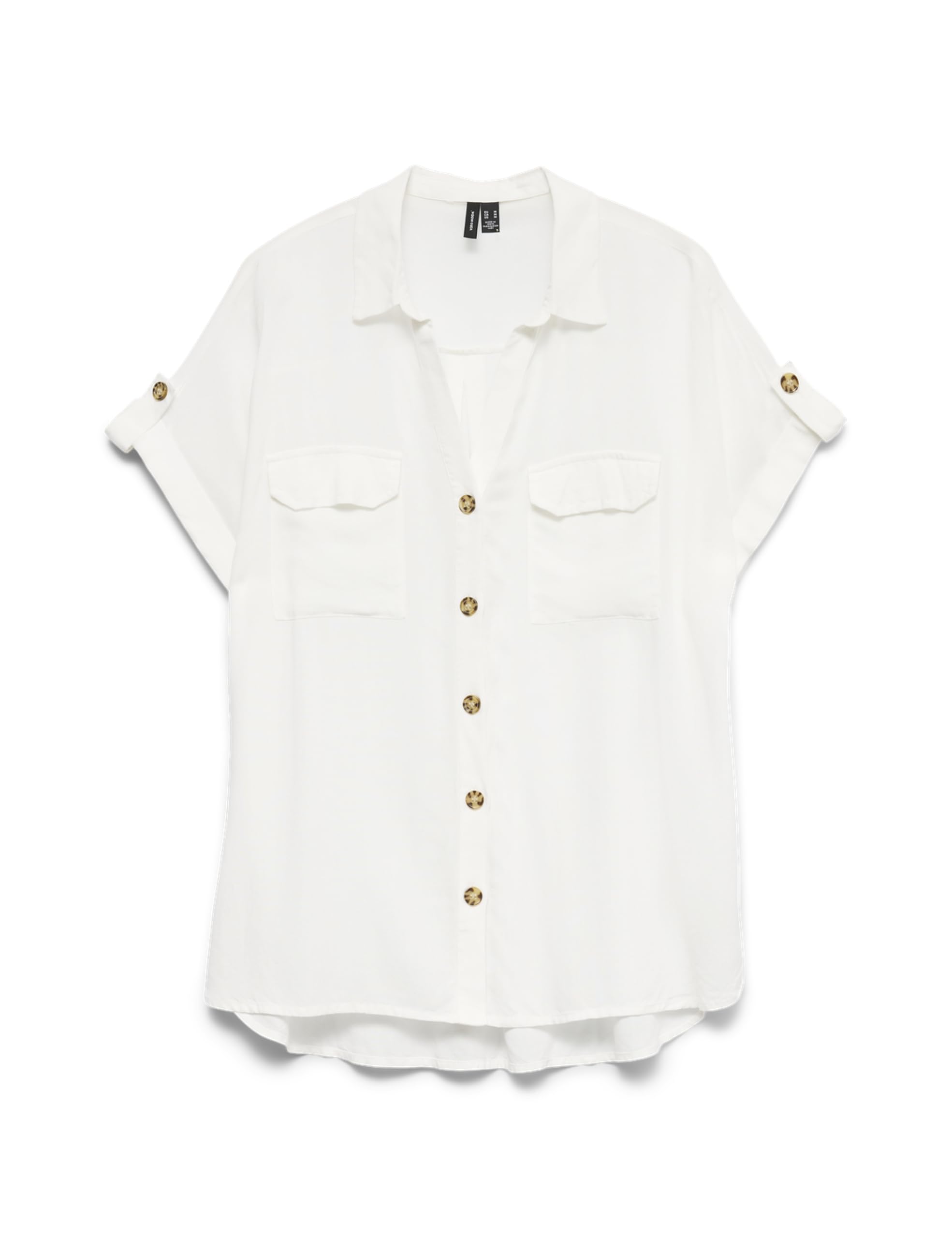 VERO MODA Vmbumpy Women's T-Shirt S/S Wvn Ga Noos Short Sleeve Shirt (Pack of 1)