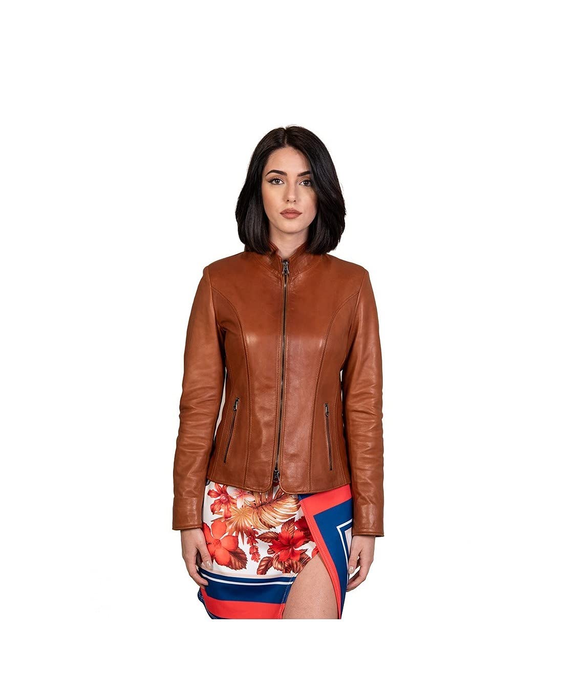 Borghese Leather Jacket for Women | Elegant Jacket | Leather Jacket | Genuine Le