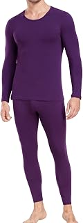 wirarpa Men's Thermal Underwear Set Cotton Long Knit Trousers