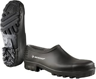 DUNLOP Monocolour - Unisex Safety Clog Easy Slip-on Short Protective Shoes, CE Certified Waterproof and Chemical Resistant PVC Work Wellies for Outdoor and Gardening