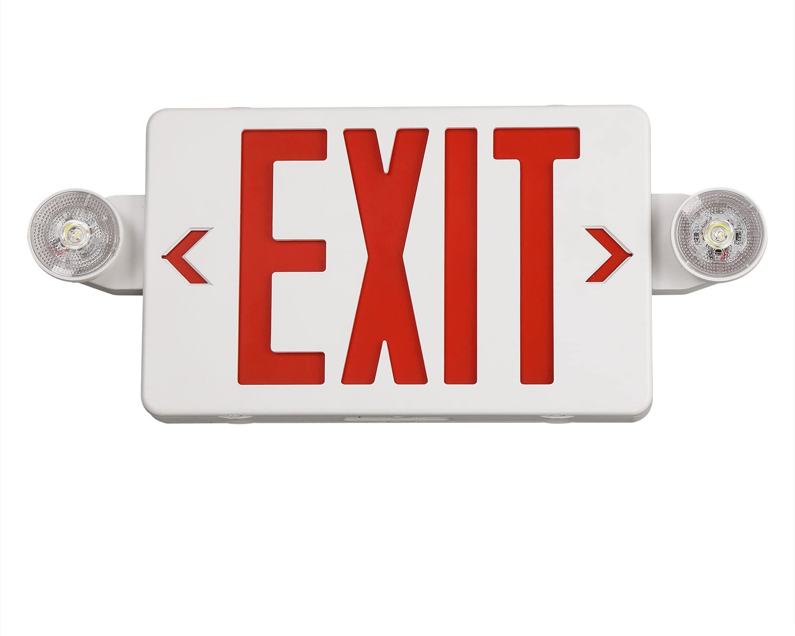 TANLUX Red Exit Sign with Emergency Light, LED Exit Light with Battery Backup, U